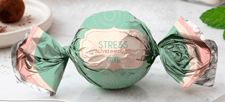 EMBALAGEM TRUFA TRUFAS STRESS ALIVIO IMEDIATO 100 UNIDADES