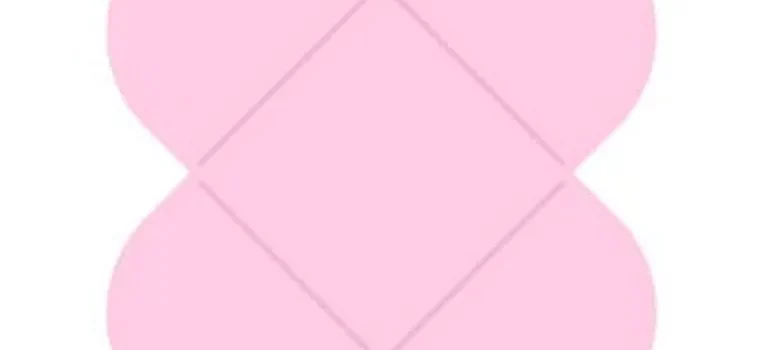 Forminha 4 pontas Rosa com 50 unidades mini 2.7 cm