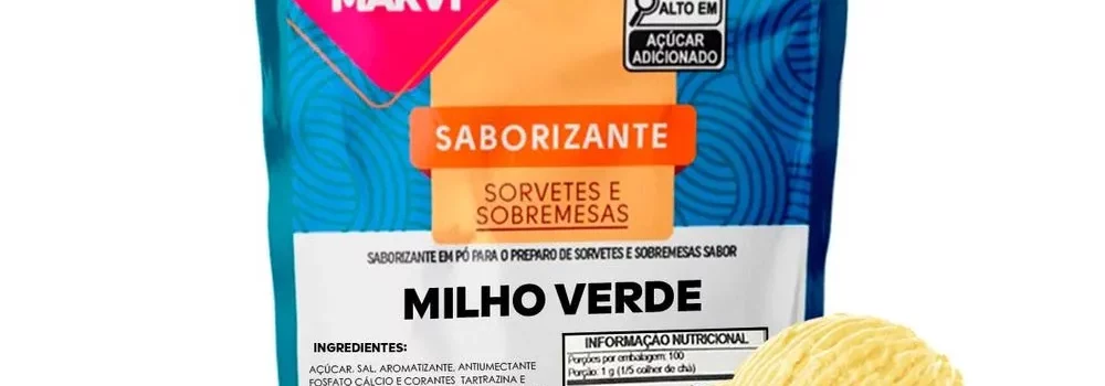 PO SABORIZANTE  SORVETE SABOR MILHO VERDE MARVI 100 GRAMAS